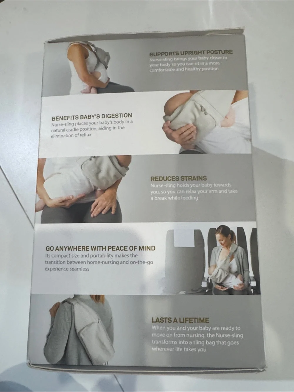 HUMBLE BEE Nurse-sling Nursing Pillow - Light Gray